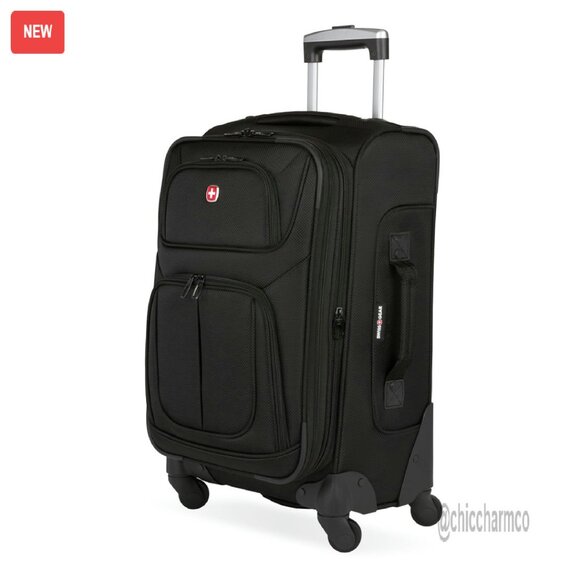 21-Inch Expandable Carry-On Suitcase with 360° Wheels & Retractable Handle